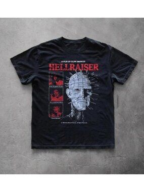 Hellraiser Pinhead Horror Movie Graphic T-Shirt Reprint